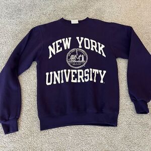 Retro NYU New York university bobcats sweatshirt XS Adam Sandler Alumni REDUCED